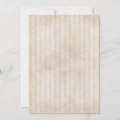 Berry Wreath and Stripes Foto | Beige Save The Date (Rückseite)