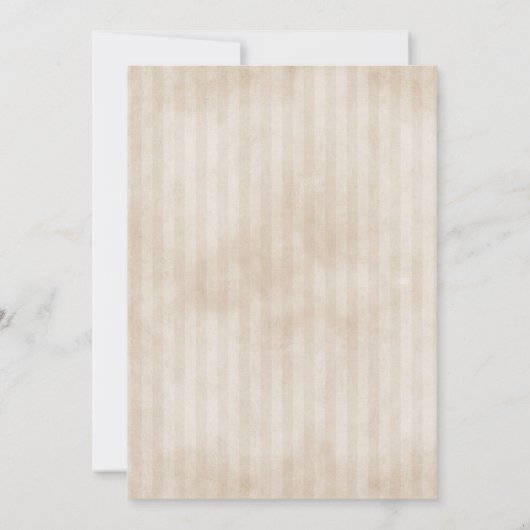 Berry Wreath and Stripes Foto | Beige Save The Date (Rückseite)