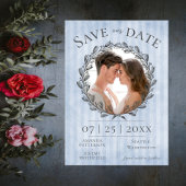 Berry Wreath and Stripes Foto | Blau Save The Date