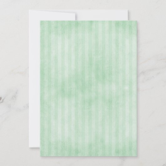 Berry Wreath and Stripes Foto | Grün Save The Date (Rückseite)