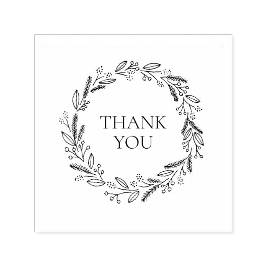 Berry Wreath Classic Self Inking Briefmarke Permastempel (Design)