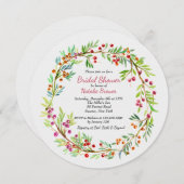 Berry Wreath Einladung (Vorne/Hinten)