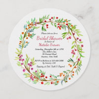 Berry Wreath Einladung