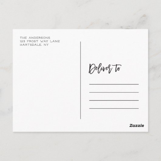 Berry Wreath Frohe Weihnachten Wasserfarbe Foto Postkarte (Rückseite)