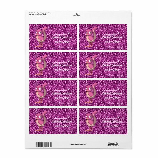 Berry Yogurt Reptilian Bird Wein oder Wasserflasch (Vorne)