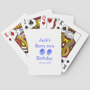 Berry zwei Geburtstag blaue Beere Name Datum Kinde Spielkarten