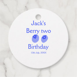Berry zwei Geburtstagsblauer Beere geben den Namen Geschenkanhänger