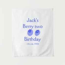 Berry zwei Geburtstagsblauer Beere geben den Namen Wandteppich