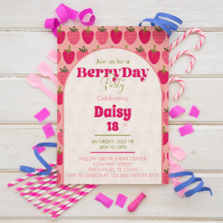 BerryDay Party - Geburtstag Einladung