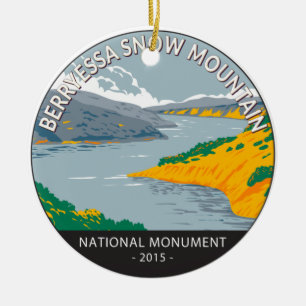 Berryessa Snow Mountain Nationalmuseum Vintag Keramik Ornament