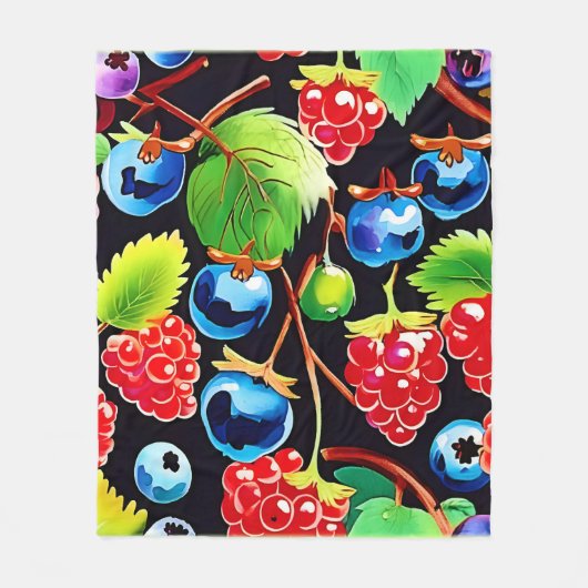 Berryful Delight Art Fleecedecke (Vorderseite)