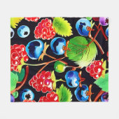 Berryful Delight Art Fleecedecke (Vorderseite (Horizontal))