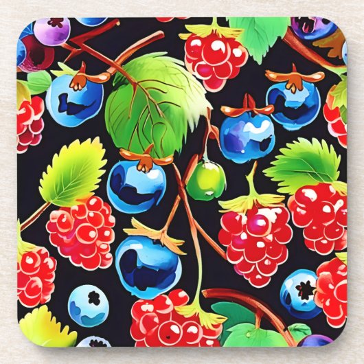 Berryful Delight Art Getränkeuntersetzer (Vorderseite)
