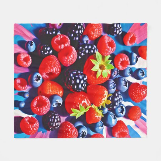 Berrylicious Burst Fleecedecke (Vorderseite (Horizontal))