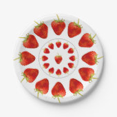 Berrylicious Strawberries Strawberry Circles Party Pappteller (Vorderseite)