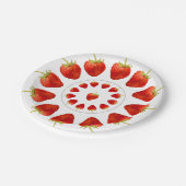 Berrylicious Strawberries Strawberry Circles Party Pappteller (Schrägansicht)
