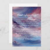 Berrypink Lila Blue Artistic Wedding Card Begleitkarte (Vorne/Hinten)