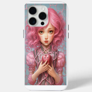 BerryPunk-Puppe mit rosa Herzprint iPhone 15 Pro Max Hülle