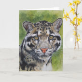 Berry's Clouded Leopard Karte (Gelbe Blume)