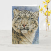 Berry's Snow Leopard Karte (Gelbe Blume)