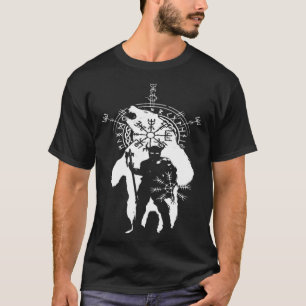 Berserker Bärenkrieger Odin Runen Nordischer Kompa T-Shirt