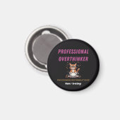 Berserker der Überdenker Relatable Katzen Humor Magnet (Vorderseite/Rückseite)