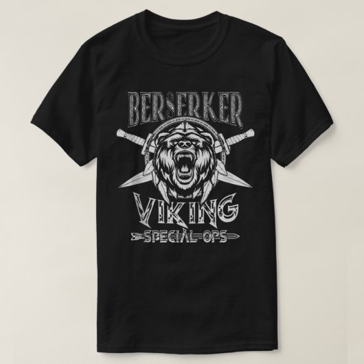 Berserker Viking Bear Norse Heritage T-Shirt (Design vorne)