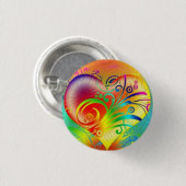 Bersten mit buntem Liebe-Button Button (Vorne & Hinten)