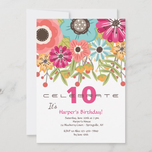 Bersten mit Farbeinladung Einladung (Vorderseite)