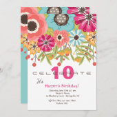 Bersten mit Farbeinladung Einladung (Vorne/Hinten)