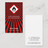 Bersten Sie in brennbaren Symbolentwurf der Visitenkarte (Vorne/Hinten)