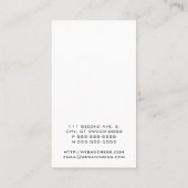 Bersten Sie in die Flammen (brennbar) Visitenkarte (Rückseite)