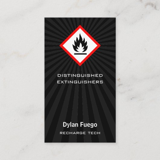 Bersten Sie in die Flammen (brennbar) Visitenkarte (Vorderseite)