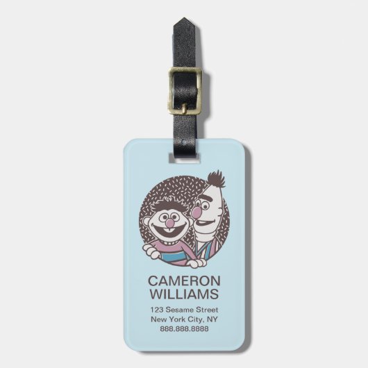 Bert & Ernie | Bros Gepäckanhänger (Vorderseite vertikal)