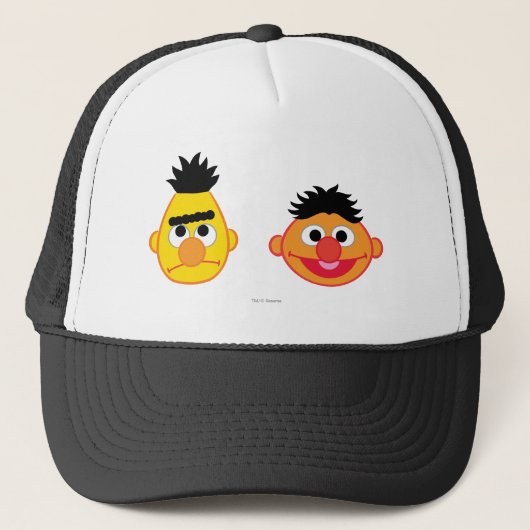 Bert & Ernie Emojis Truckerkappe (Vorderseite)
