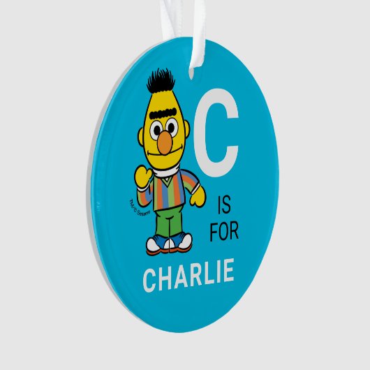 Bert | Personalisierter Name mit Foto Ornament (Vorderseite)