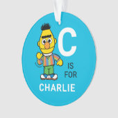 Bert | Personalisierter Name mit Foto Ornament (Vorderseite)