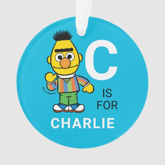 Bert | Personalisierter Name mit Foto Ornament (Vorderseite)