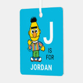 Bert | Personalisierter Name mit Foto Ornament Aus Metall (Vorderseite links)