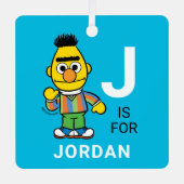 Bert | Personalisierter Name mit Foto Ornament Aus Metall (Vorderseite)