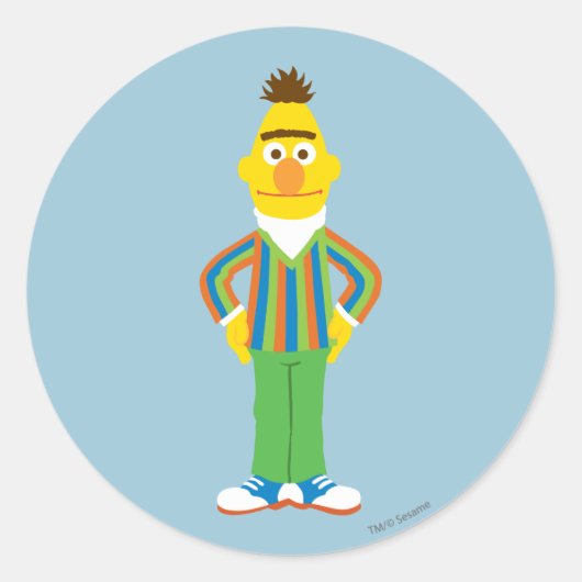 Bert Stehend Runder Aufkleber (Vorderseite)