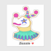 Bert the Clown Dragon Sticker (Blatt)