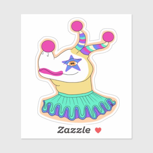 Bert the Clown Dragon Sticker (Blatt)