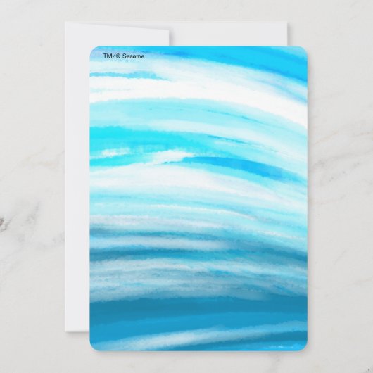 Bert und Ernie Birthday Balloons Einladung (Rückseite)