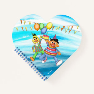 Bert und Ernie Birthday Balloons Notizblock