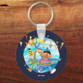 Bert und Ernie Birthday Balloons Schlüsselanhänger (Vorderseite)