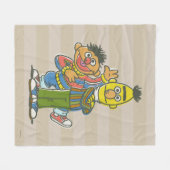Bert und Ernie Classic Style Fleecedecke (Vorderseite (Horizontal))