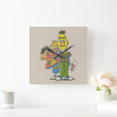 Bert und Ernie Classic Style Quadratische Wanduhr (Zuhause)