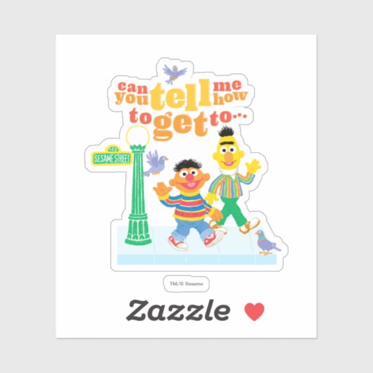 Bert und Ernie Directions Aufkleber (Blatt)