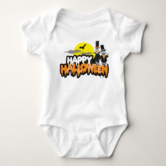 Bert und Ernie | Frohe Halloween Baby Strampler (Vorderseite)